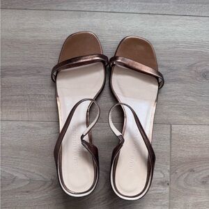 Club Monaco Elegant Brown Bronze Sandals
